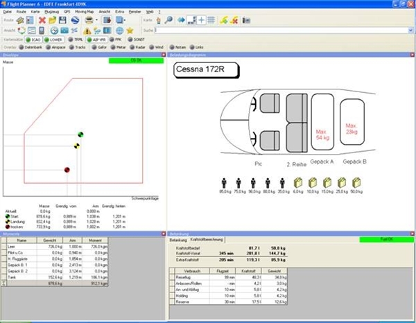 Flight Planner 6 with ICAO-Charts Germany and neighbouring countries