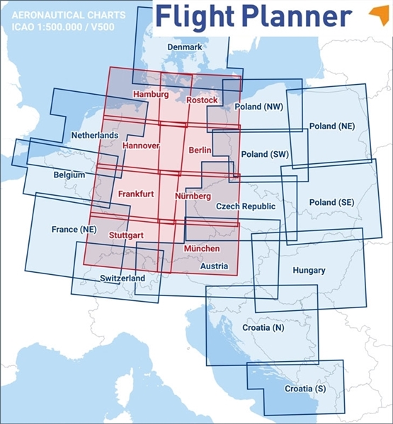 Flight Planner / Sky-Map ICAO-Karte Deutschland