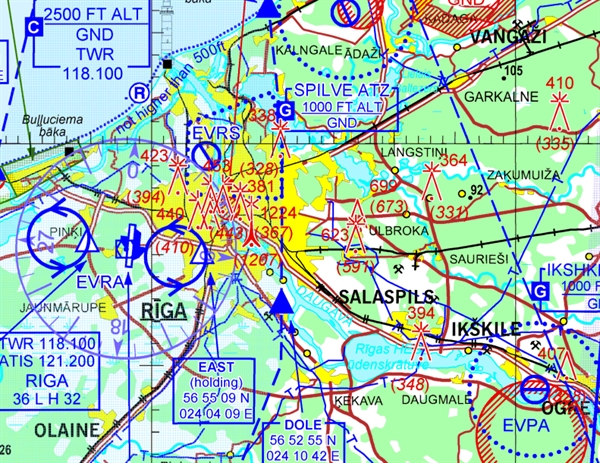 Flight Planner / Sky-Map Kartenpaket Baltische Staaten