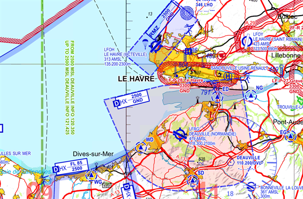 Flight Planner / Sky-Map V500-Chart France incl. visual approach charts