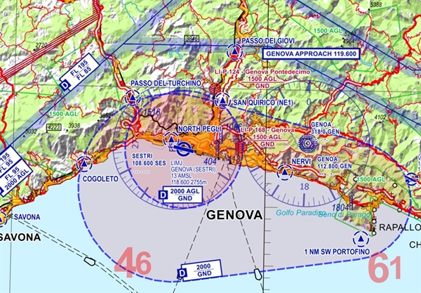 Flight Planner / Sky-Map VFR 500 Chart Italy