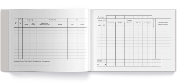 Flight Logbook for Motor glider EU-FCL