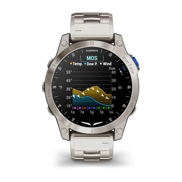 Garmin D2 Mach 1 Pilotenuhr, Titanium Armband