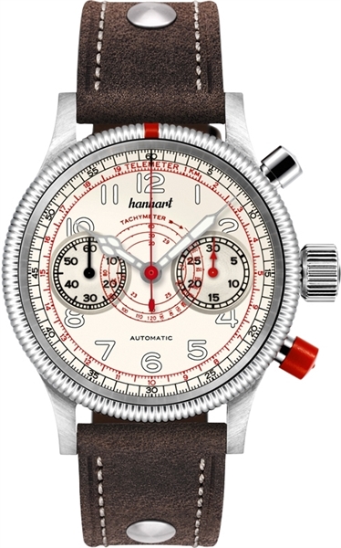 Hanhart Chronograph Tachy Tele, white dial