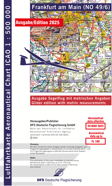 ICAO Karte Frankfurt Segelflug