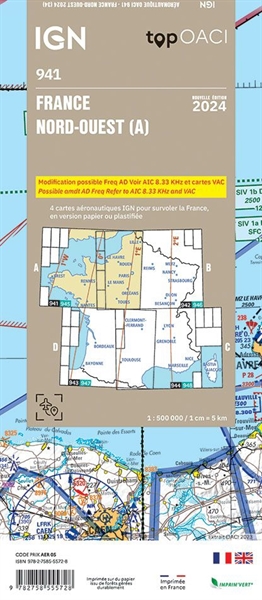 ICAO Karte Frankreich, Nord-West, Blatt 1