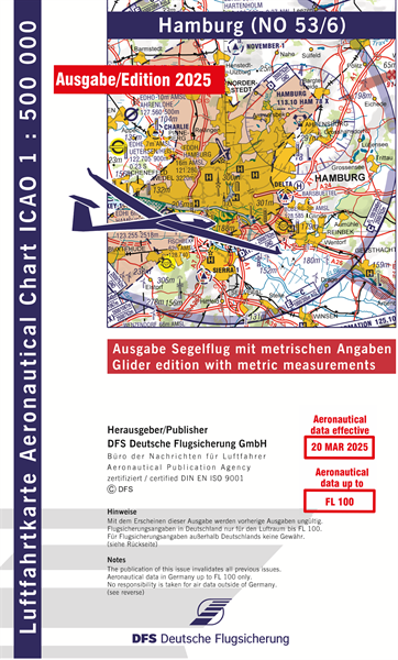 ICAO Karte Hamburg Segelflug