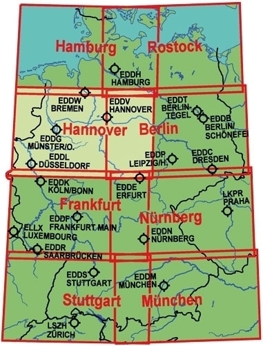 ICAO Chart Hannover with Night Low Level Routes