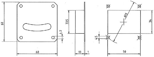 Querneigungsmesser, Einbau-Ø 57 mm