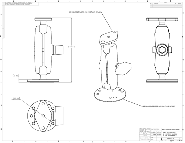 RAM MOUNT Mounting Bracket Set