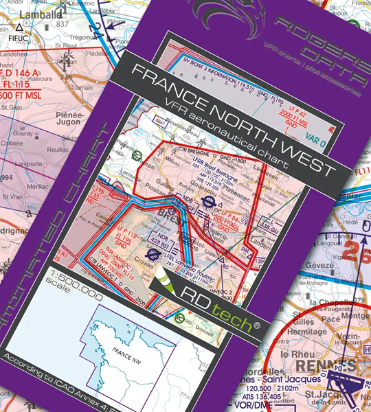 Rogers Data VFR Chart France North-West 2024