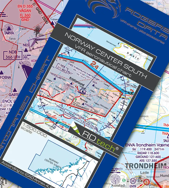 Rogers Data VFR Chart Norway Center-South 2024