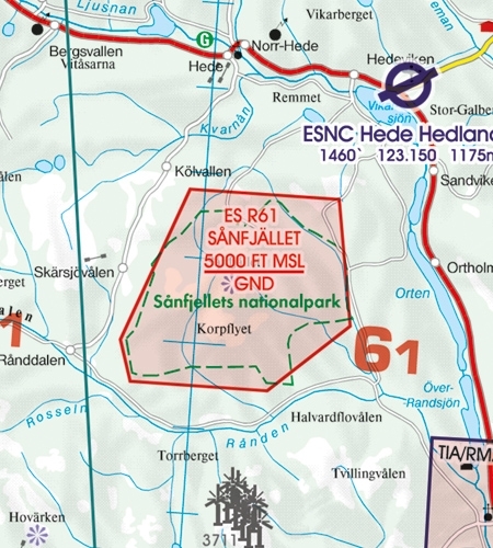 Rogers Data VFR Karte Schweden Center-Nord 2024