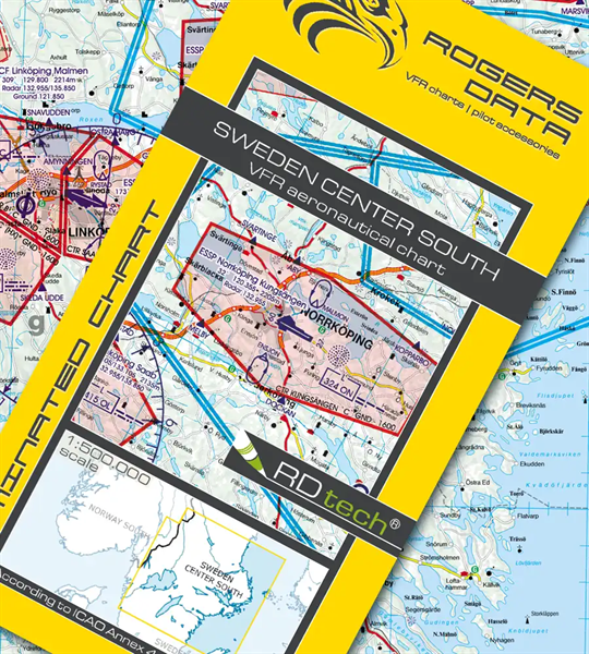 Rogers Data VFR Chart Sweden Center-South 2024