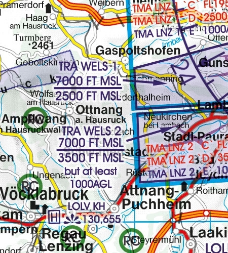 Rogers Data VFR Karte Österreich