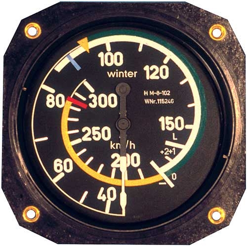 Staudruck-Fahrtmesser 6 FMS 4, Meßbereich 0 - 250 km/h