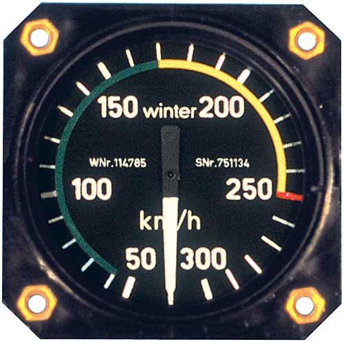 Staudruck-Fahrtmesser 7 FMS 5, Meßbereich 0 - 350 km/h