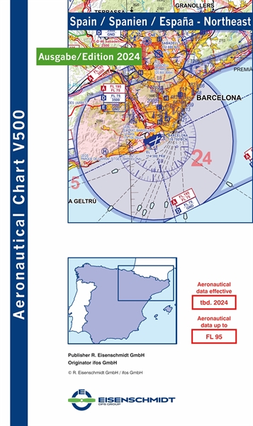 V500-Karte Spanien Nordost