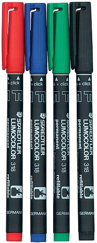 Water resistant fibre pens