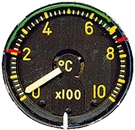 Exhaust Gas Temperature Gauge, Dekoinstrument