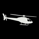 Stickers aircraft "Eurocopter", white, small