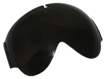 Single visor, tinted lens