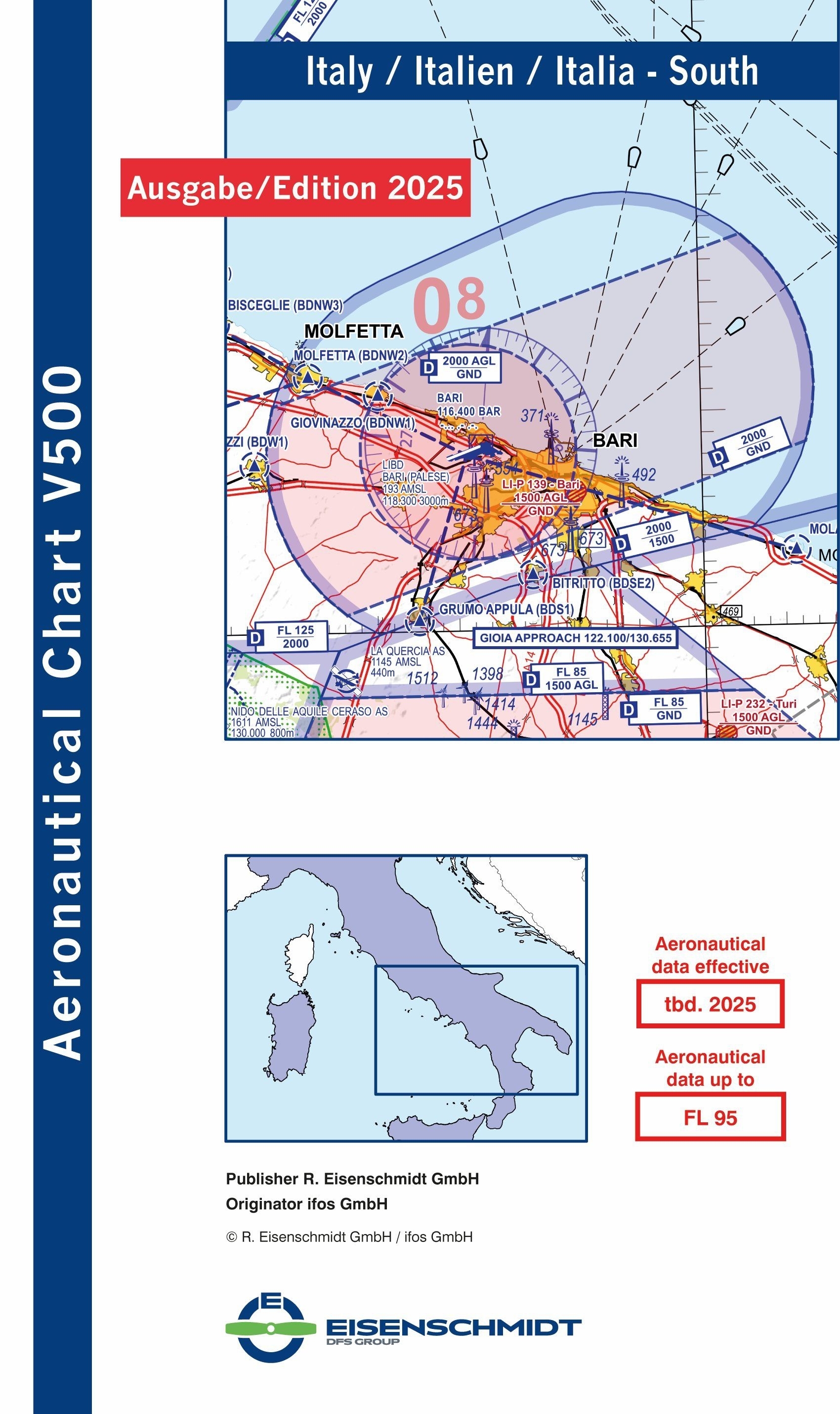 V500-Karte Italien Süd