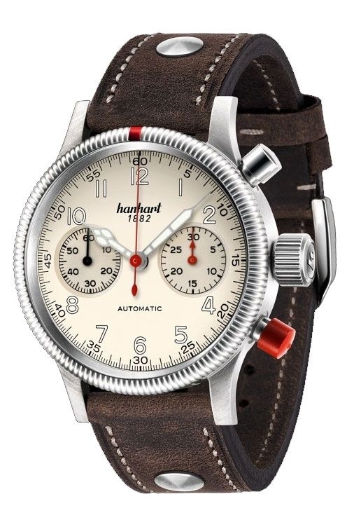 Hanhart Chronograph Pioneer Mk 2, Zifferblatt weiß