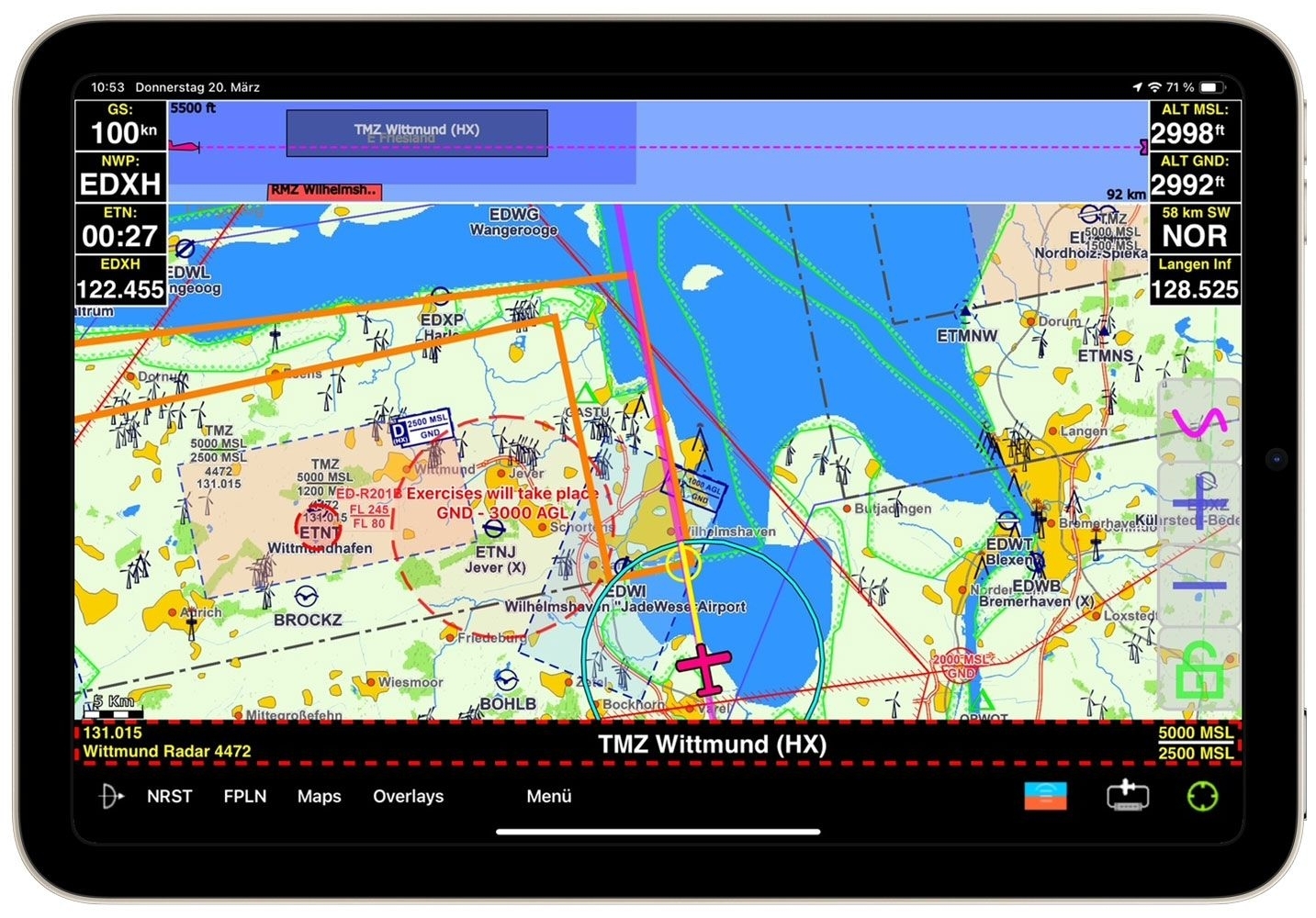 Flight Planner / Sky-Map Vektor-Karte Europa