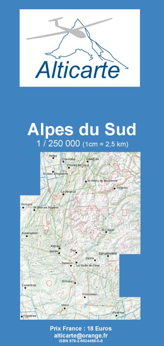 Segelflugkarte Südalpen 2026