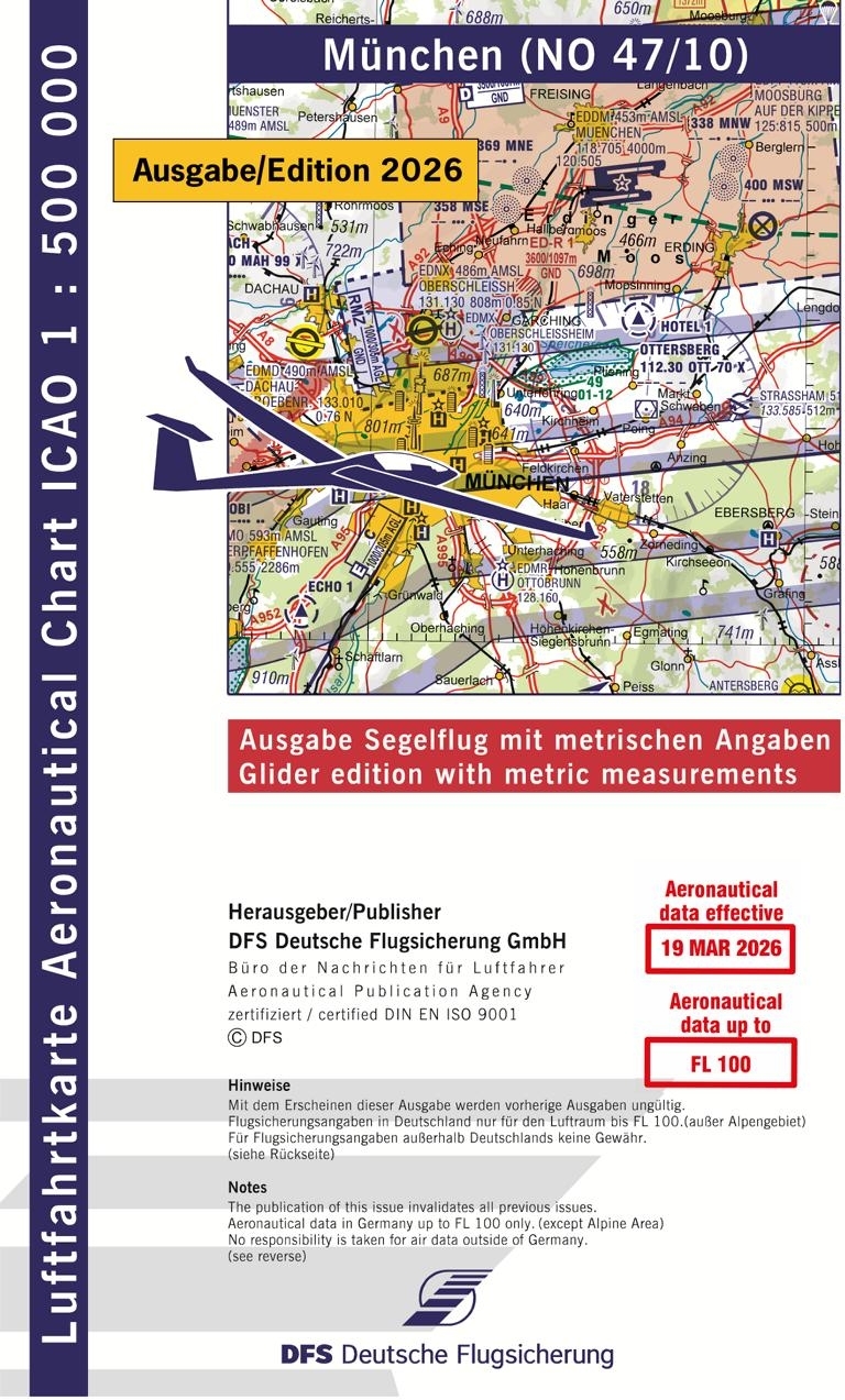 ICAO Karte München Segelflug