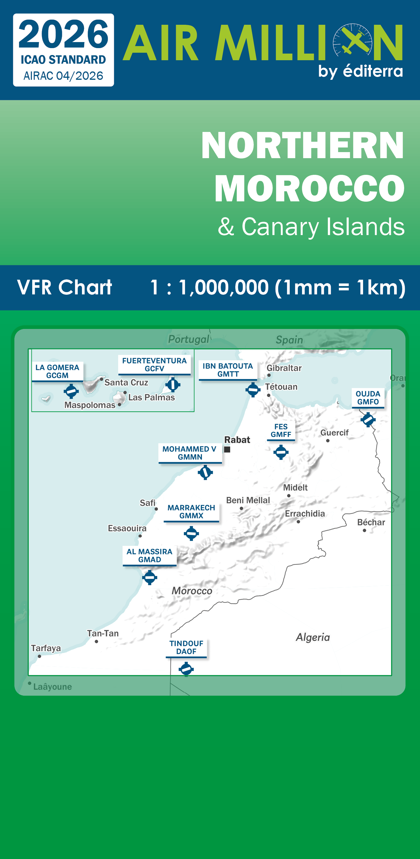 Air Million VFR Karte Marokko & Kanarische Inseln