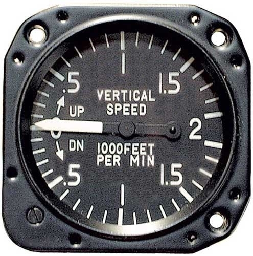 Dosen-Variometer, Messbereich: ±2.000 ft/min, 57 mm