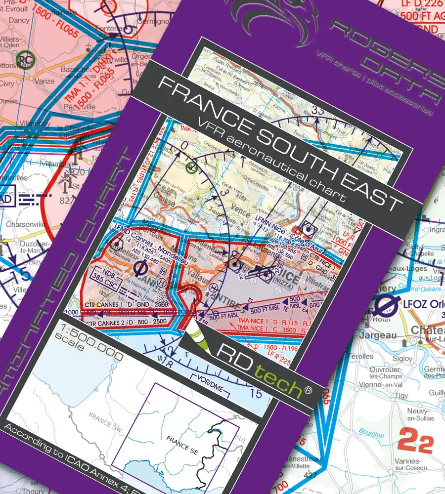 Rogers Data VFR Karte Frankreich Süd-Ost
