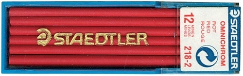 Ersatzminen für Fettstift, rot