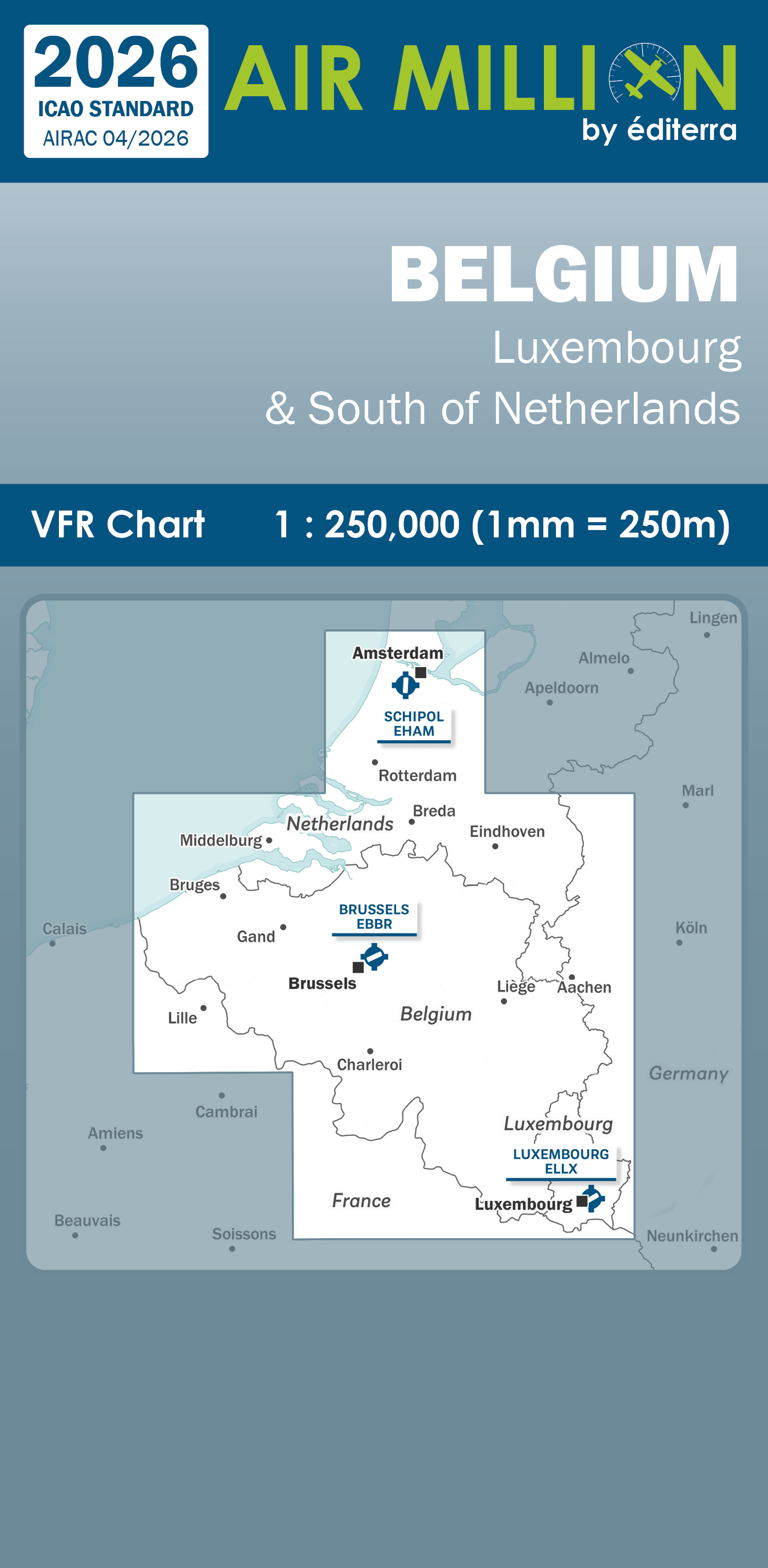 Air Million VFR Chart Belgium