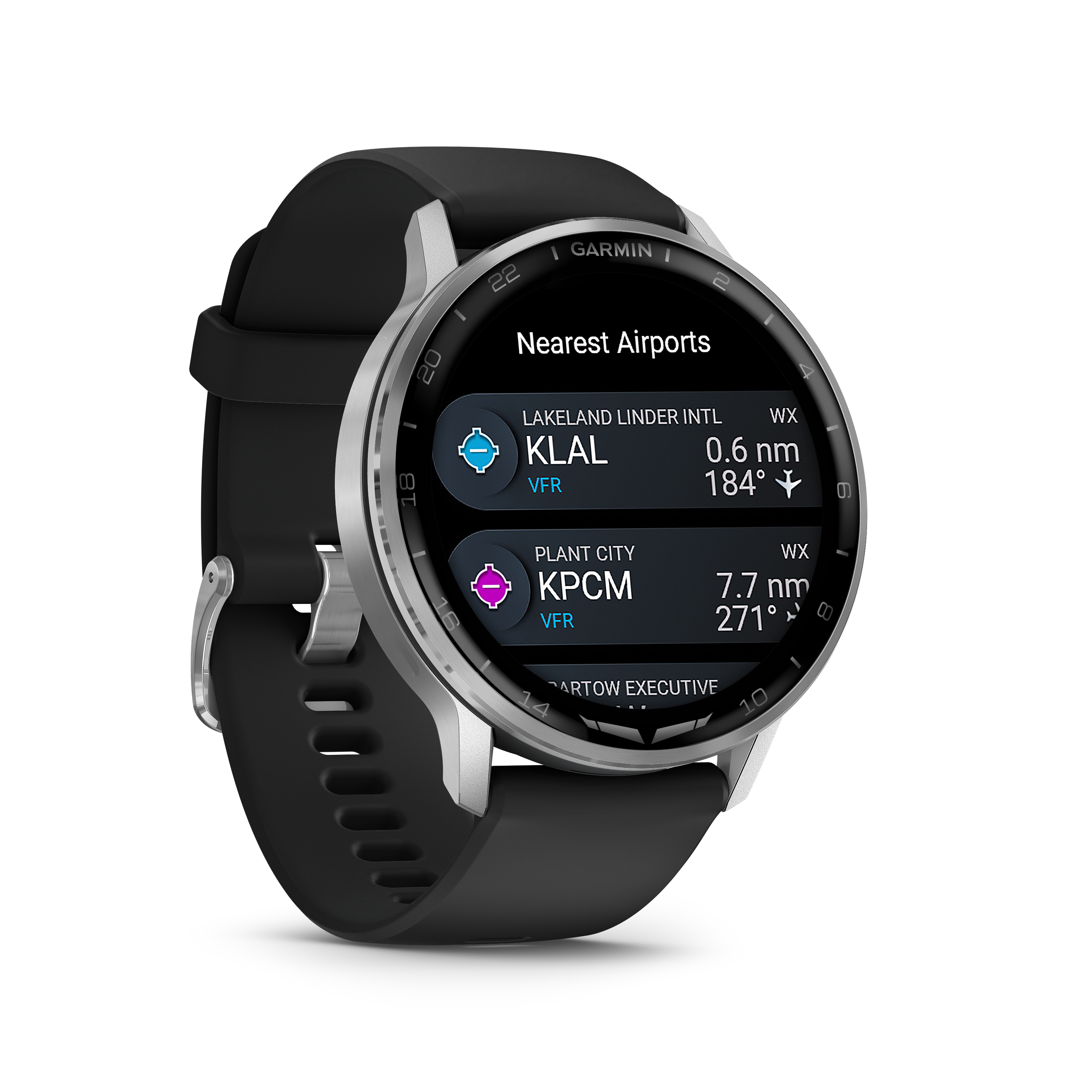 Garmin D2 Air X15 Pilotenuhr, Schwarz / Silber