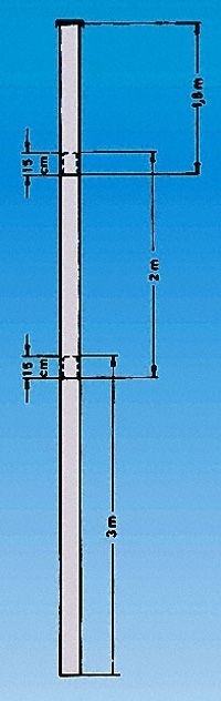 Windsack Mast, Länge 150 cm