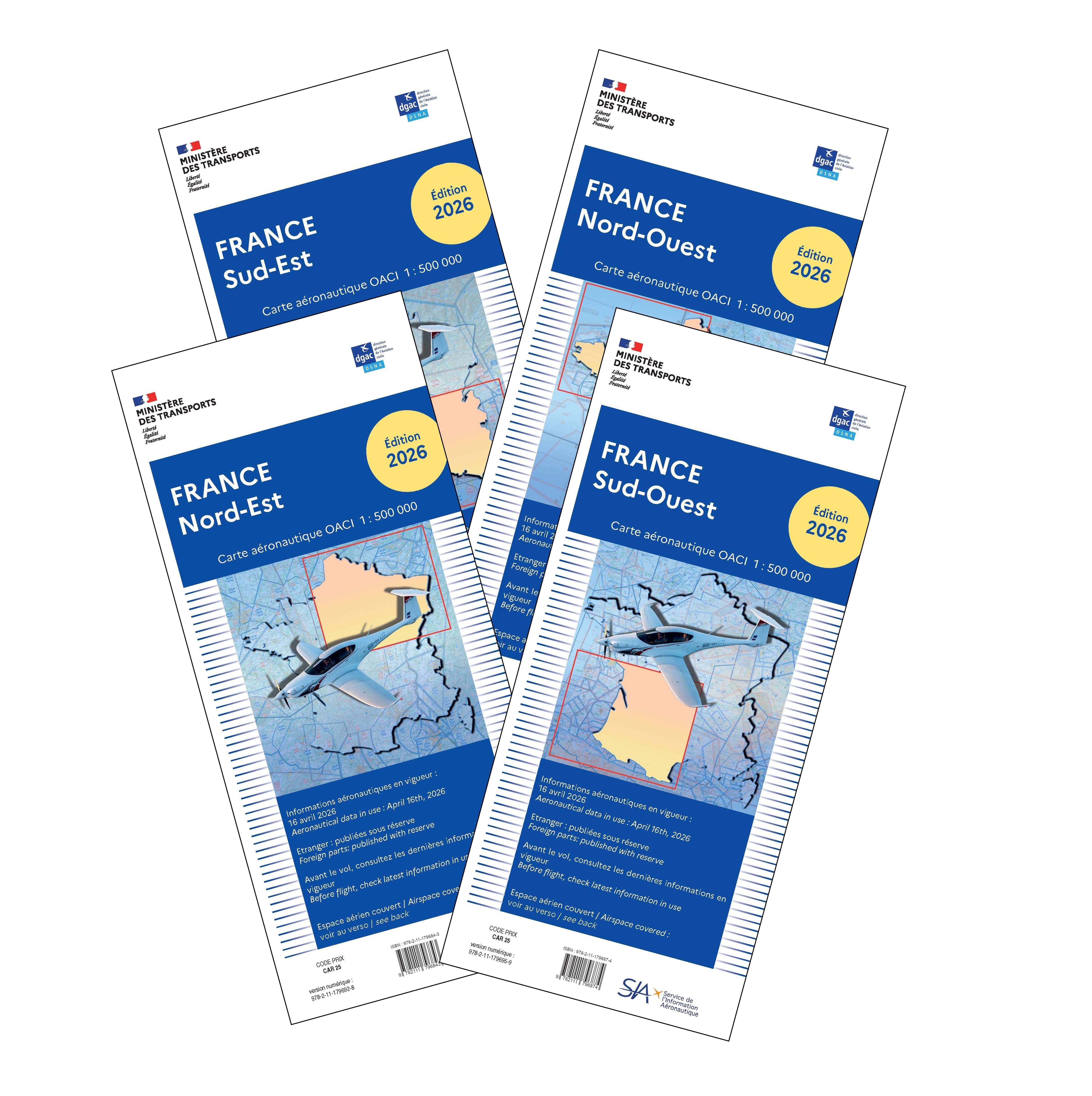 ICAO Charts France, Set 4 sheet, 2026
