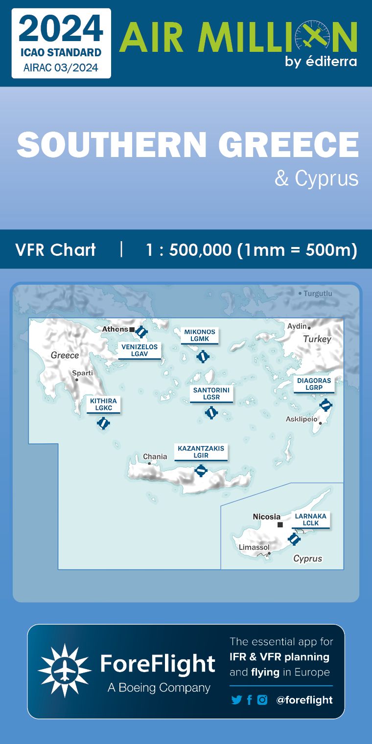 Air Million VFR Karte Griechenland Süd 2025