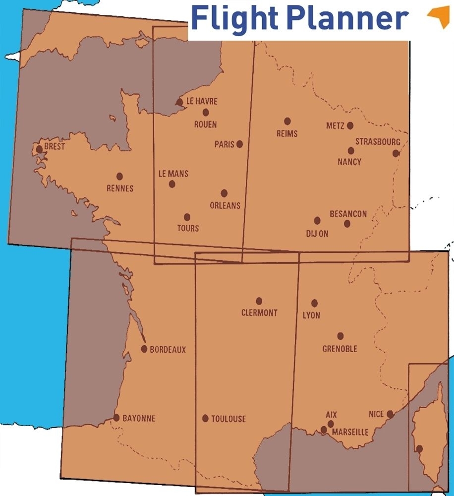 Ign's Chart Flight Planner / Sky-Map IGN-Chart France incl. visual approach charts ...