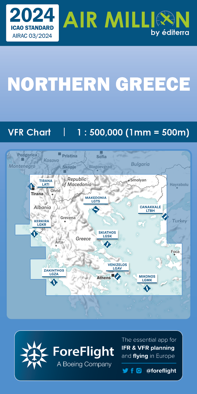 Air Million VFR Karte Griechenland Nord 2025