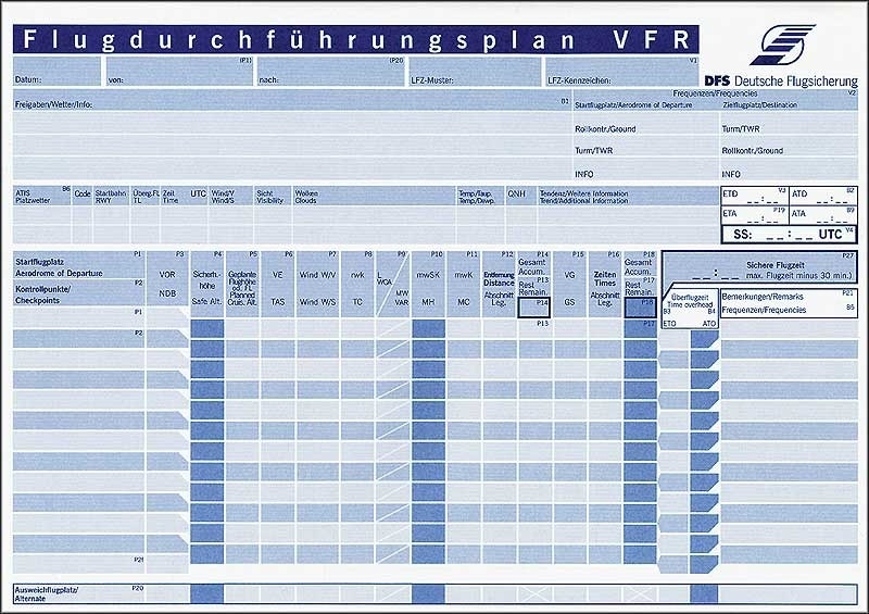 Flugdurchführungsplan VFR