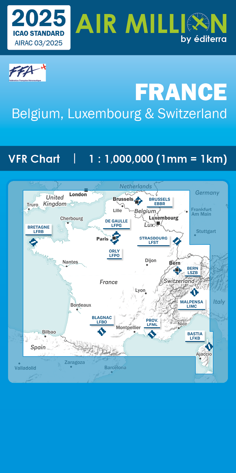 Air Million VFR Karte Frankreich