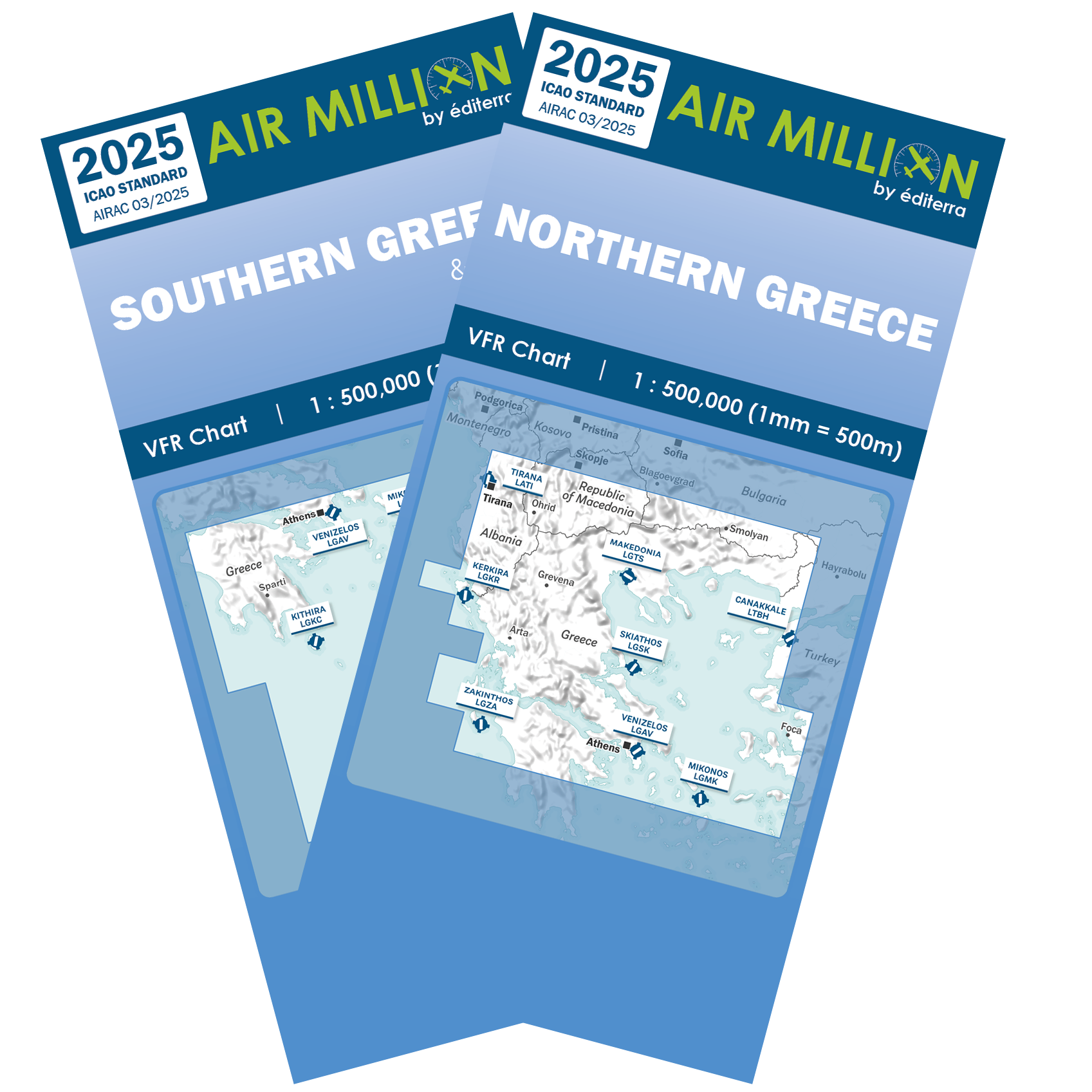 Air Million VFR Karte Griechenland Nord & Süd 2025