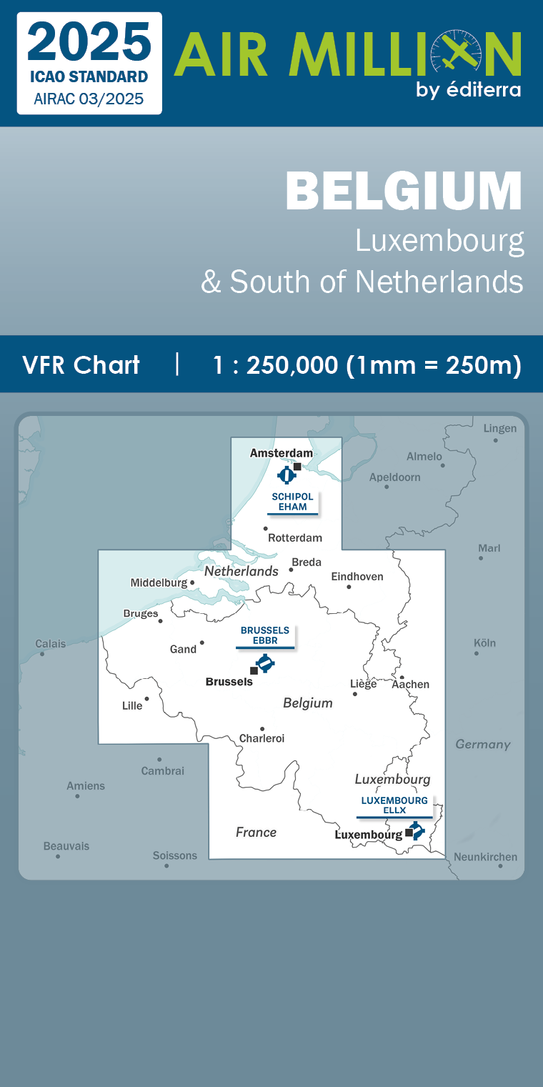 Air Million VFR Karte Belgien
