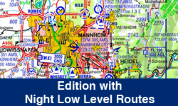ICAO Karten Deutschland mit Nachttiefflugstrecken