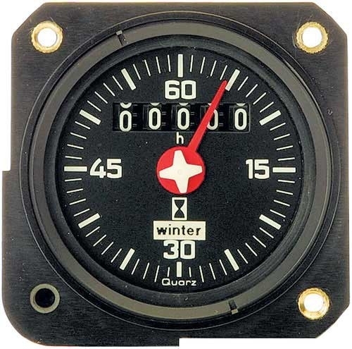 Flugstundenzähler, analog