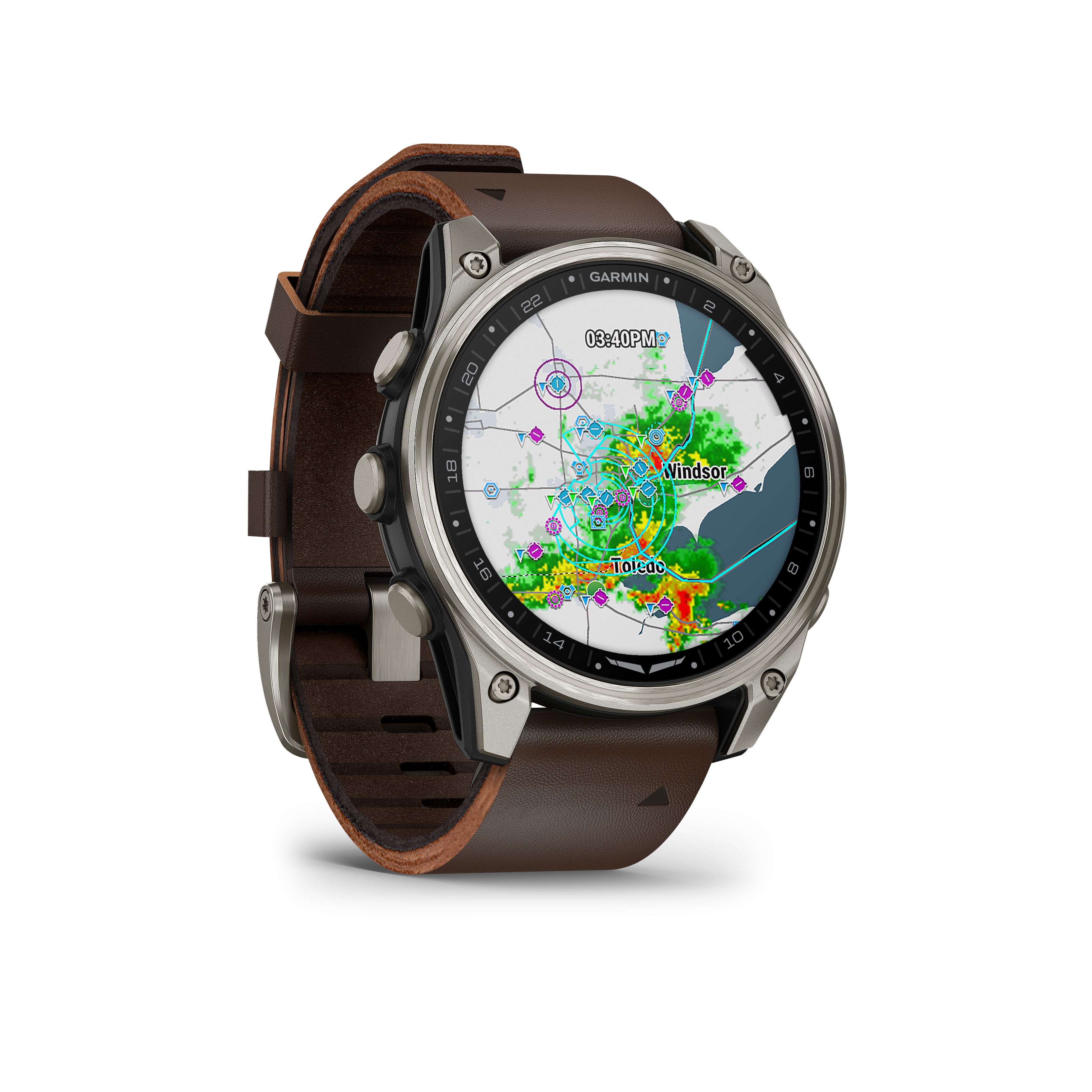 Garmin D2 Mach 2 Pilotenuhr, Leder-Armband