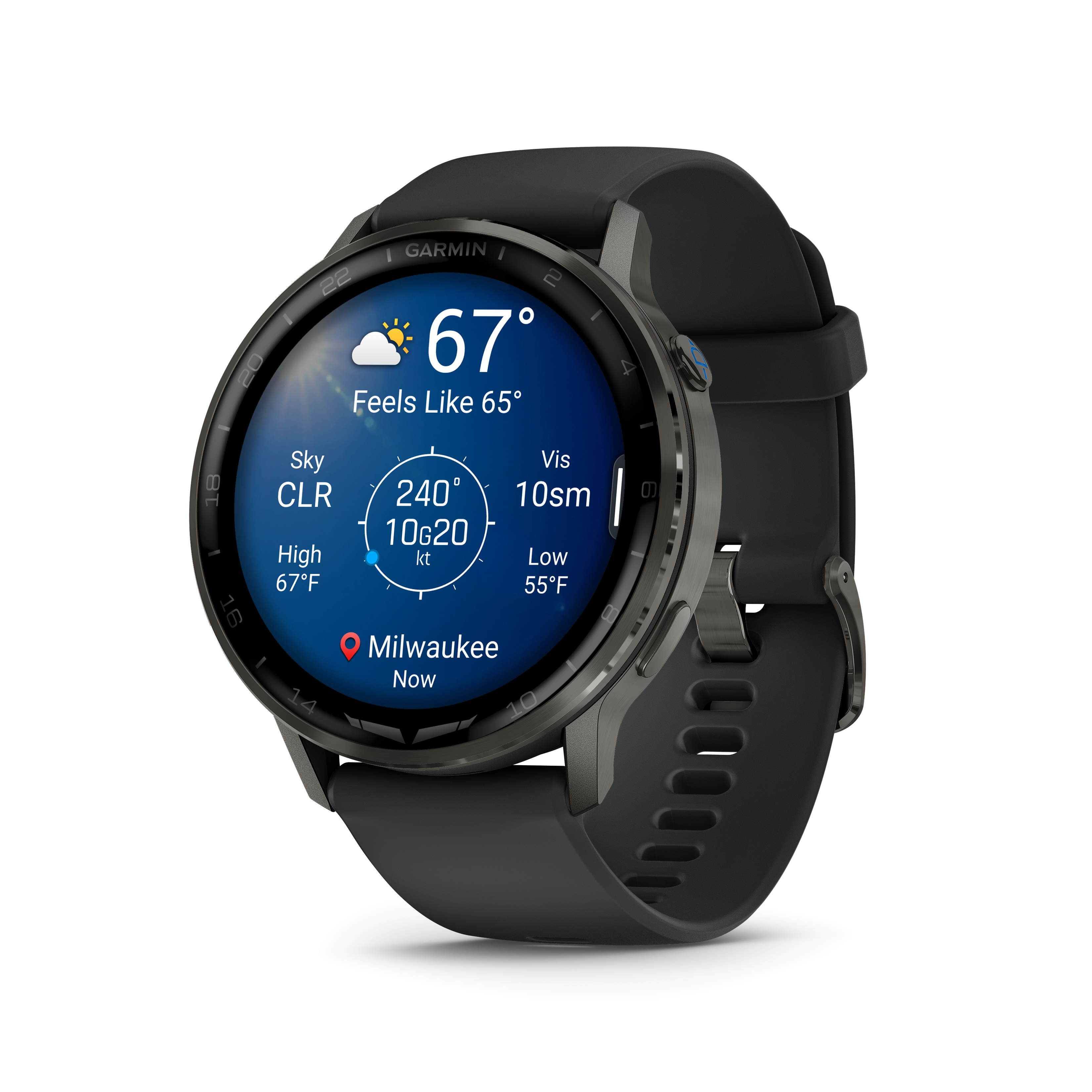Garmin D2 Air X15 Pilotenuhr, Schwarz / Schiefer
